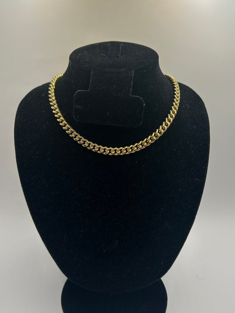 Womens Chunky Cuban Choker Real Gold 16 Inch Plated 6mm Box Clasp Waterproof